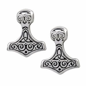 Thor’s Hammer Stud Earrings Alchemy Gothic Viking Norse Thor Made in the UK